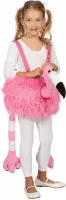 Wilbers - Arend & Struisvogel & Uil & Kraai & Aasgier & Toekan & Flamingo Kostuum - Bungelende Flamingo Hansop - Meisje - roze - One Size - Carnavalskleding - Verkleedkleding