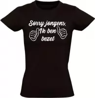Sorry Jongens dames t-shirt | grappig | valentijn | relatie | cadeau | maat M