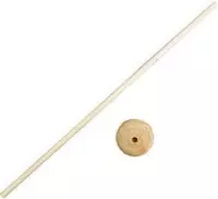 Stok met voet, d: 4 cm, gatgrootte 6 mm, gemengd hout, 10sets, h: 30 cm