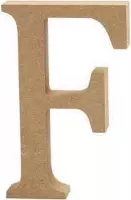 Letter, F, h: 8 cm, dikte 1,5 cm, MDF, 1stuk
