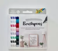 folia penseelstift brush pens basic en pastel 8 stuks set