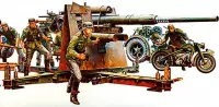 Tamiya German 88mm Gun Flak 36/37 + Ammo by Mig lijm