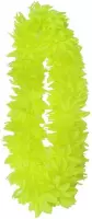 Neon gele hawaii krans slinger - feestartikelen