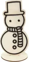 Figuur om te decoreren, sneeuwpop, h: 18,5 cm, 1stuk