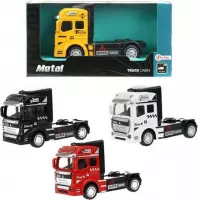 Vrachtwagen Truck Cabin Metal Pull Back (Zwart) 12 cm Toys - Modelauto - Schaalmodel - Model auto