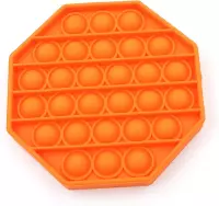 Pop it van By Qubix Pop it fidget toy - Achthoekig - Oranje - fidget toy van hoge kwaliteit!