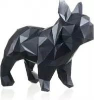 Wizardi 3D Papercraft Bulldog 35x25x25 cm Zwart