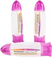 Kinderlijm -  multi lijm vloeibare transparante pakket van 3 elke buis 50 g lijm stick met twee tips Fijn en breed ideaal voor kinderen en volwassenen (WK 02129)