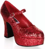 Rode dames glitter schoenen 41