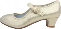 Anna Prinsessen schoenen parelmoer/Spaanse Prinsessen schoenen-maat 33 (binnenmaat 21,5 cm) bij jurk