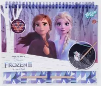 DISNEY FROZEN SCRATCHBOOK MET KLEURPLATEN - INCLUSIEF ELSA SLEUTELHANGER