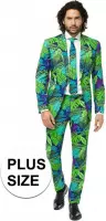Grote maten heren kostuum Juicy Jungle tropische/botanische bladeren print - Opposuits pak - Verkleedkleding/Carnavalskleding 54 (2XL)