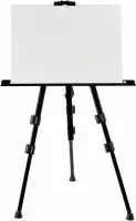 Zwarte Verstelbare Schildersezel  175CM in Tas, Standaard Schilderij Driepoot Metaal Lichtgewicht