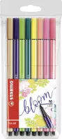 Stabilo: Viltstift "Pen 68" set van 8 stuks - Living Colors Bloom