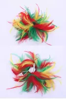 Veren hoofddecoratie rood/geel/groen per stuk