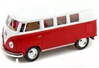 Welly schaalmodel metalen volkswagen bus t1: Rood 13,5 cm 1:24
