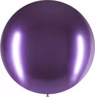 Paarse Reuze Ballon Chroom 60cm