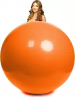 Mega ballon oranje 100 cm doorsnee.