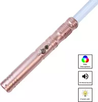 Professionele Lightsaber - RGB 11 Kleuren en Geluid - Lightsaber - Lichtzwaard - Laser Zwaard - Aluminium Handvat - 114 CM - Roze