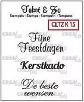 Crealies stempel Tekst&Zo Kerst 15 (Nederlands) CLTZK15