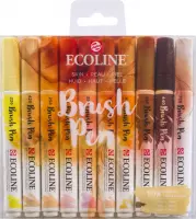 Talens Ecoline Brush Pen - 10 stuks - Huid - Brushpen