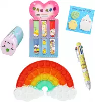 Kawaii regenboog cadeaupakket- Feestpakket - 6 verassingen -Molang