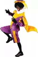 Kostuum Piet met cape-Kleur:Purple-yellow-Maat:XXL