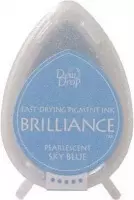 Inktkussen Brilliance Dew drops Pearlescent Sky blue (1 st)