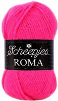 Scheepjes Roma 1665 neon rose PAK MET 7 BOLLEN a 50 GRAM. KL. NUM 314418.