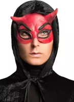 Partychimp Halfmasker Evil Face Halloween Masker voor bij Halloween Kostuum Volwassenen Carnaval - Latex- One Size