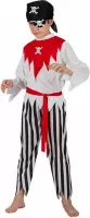 Carnival Toys Piratenpak Junior Polyester Wit/zwart 5-delig Mt 126