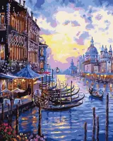 Schilderen Op Nummer Volwassenen - Do It Yourself Paintings - Venetië – Cozy Venice - Italië – Gondel - Water - Gebouwen - 40x50 cm - Canvas