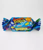 Vaderdag - Snoeptoffee - Voor een super papa - Gevuld met  een dropmix - In cadeauverpakking met gekleurd lint