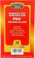 Cardboard Gold Perfect Fit Sleeves for PSA Graded Cards/Slabs - 50 count pack - new model with PSA logo