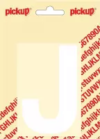 Pickup plakletter Helvetica 100 mm - wit J