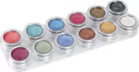 Grimas water make-up pearl pure 12 palette, 12x2,5 ml, parelmoer kleuren