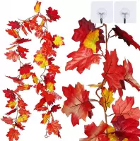 Herfstslinger | Esdoornbladeren | Herfstdecoratie | Rood, Geel, Bruin