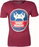 Space Invaders Heren Tshirt -M- Round Invader Rood