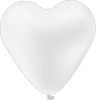 Tib Hart-ballonnen 25 Cm Latex Wit 5 Stuks