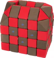 Magnetische blokken JollyHeap® - Magnetic blocks - blokken - educatief speelgoed - bruin/rood