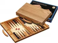 Backgammon Koffer Kreta Blank Hout Ingelegd 38x25cm