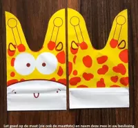 50x Uitdeelzakjes - Giraf 13 x 22 cm - Plastic Traktatie Kado Zakjes - Snoepzakjes - Koekzakjes - Koekje - Cookie Bags - Kinderverjaardag - Giraffe