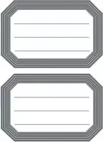 60x stuks Schoolboeken etiketten wit/grijs - Naam labels stickers