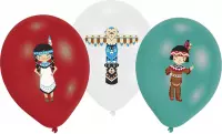 AMSCAN - 6 latex indianenstam ballonnen - Decoratie > Ballonnen