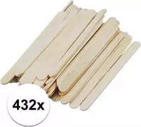 432x naturel ijsstokjes knutselhoutjes 11 x 1,1 cm  - hobby knutsel houtjes artikelen