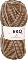 Oke Eko fil gemeleerd acryl garen - bruin (319) - naald 3,5 a 4 - 1bol van 50 gram