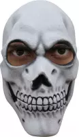 Partychimp Schedel Skelet Skull Gezichts Masker Halloween Masker voor bij Halloween Kostuum Volwassenen - Latex - One-size