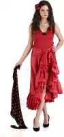 Limit - Spaans & Mexicaans Kostuum - Spaanse Carmen Caramba Flamenco - Vrouw - rood - Maat 46 - Carnavalskleding - Verkleedkleding
