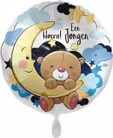 Everloon - Folieballon - Hoera! Een Jongen - 43cm - Voor Geboorte Baby Jongen