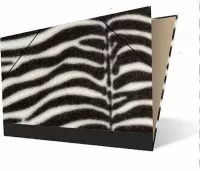 Luxe Tekenmap Bewaarmap - Zebrahuid - Zebraprint - A4 - 25x35 cm - Voorzien van sluit elastiek